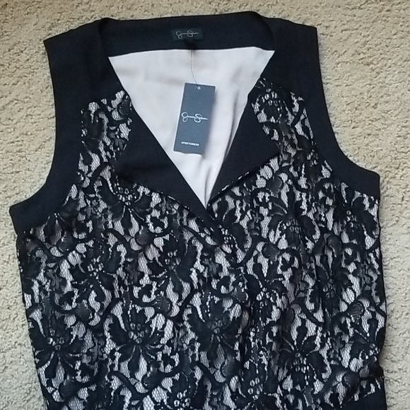 NWT Jessica Simpson Black Lace Ana Jumpsuit S - Picture 3 of 4